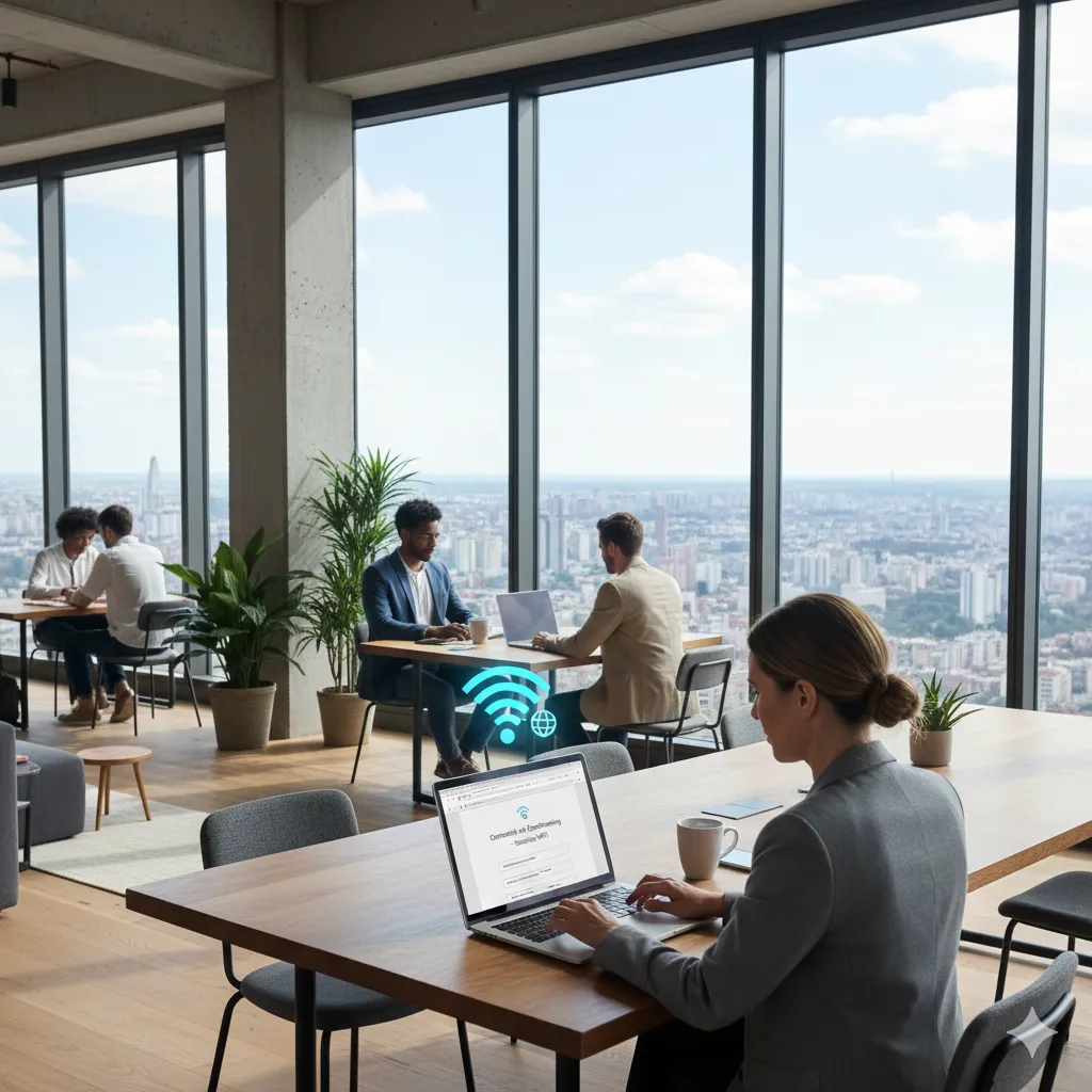 Coworking space with OpenRoaming WiFi connectivity
